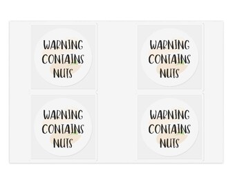 Nut Allergy Warning - Etsy