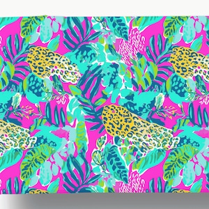 Preppy Wrapping Paper: Cat in the Tropics {Gift Wrap, Birthday, Holiday, Christmas}