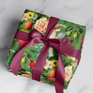 Wrapping Paper: Vintage Aviary {Gift Wrap, Birthday, Holiday, Christmas}