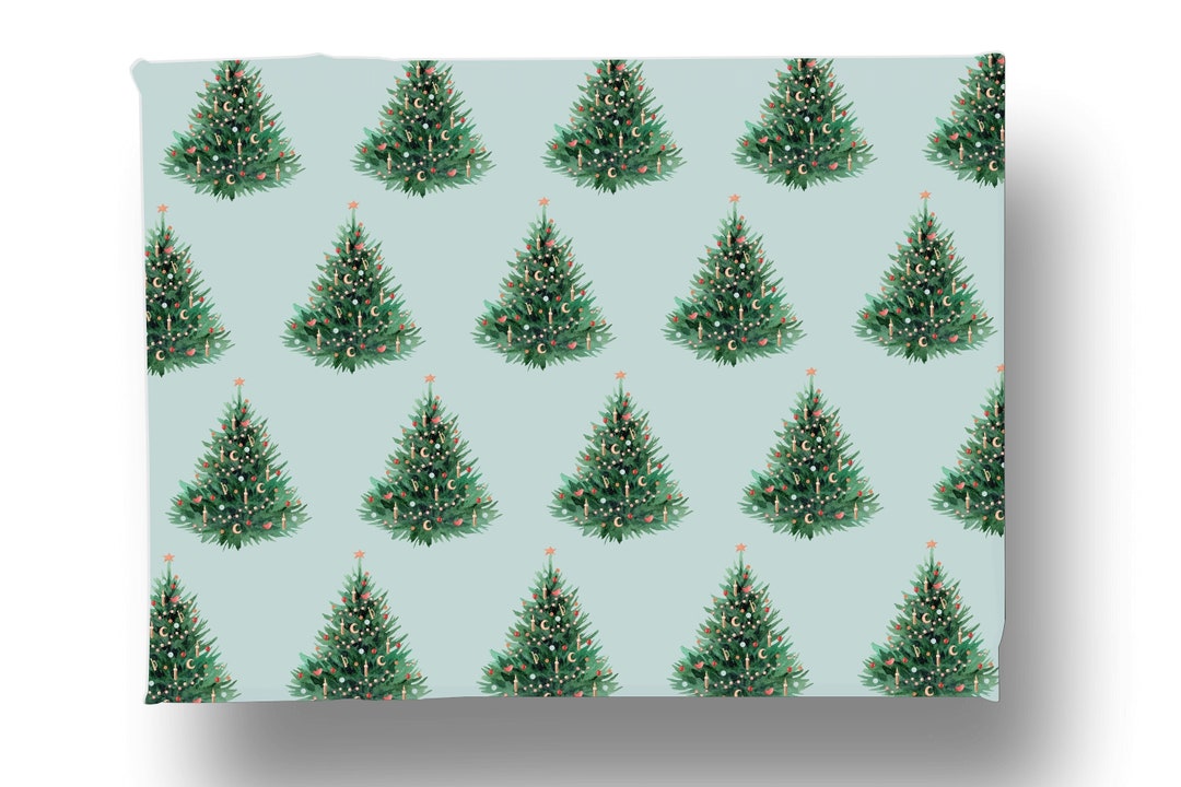 6pcs Christmas Tree Print Random Gift Wrapping Paper