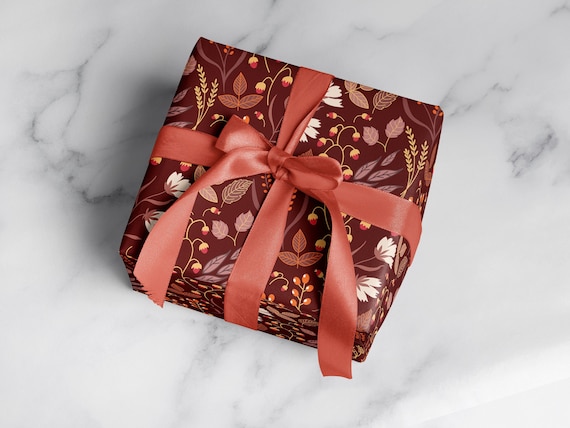 Christmas Gift Wrap Brown Wrapping Paper Birthday Wrapping Paper