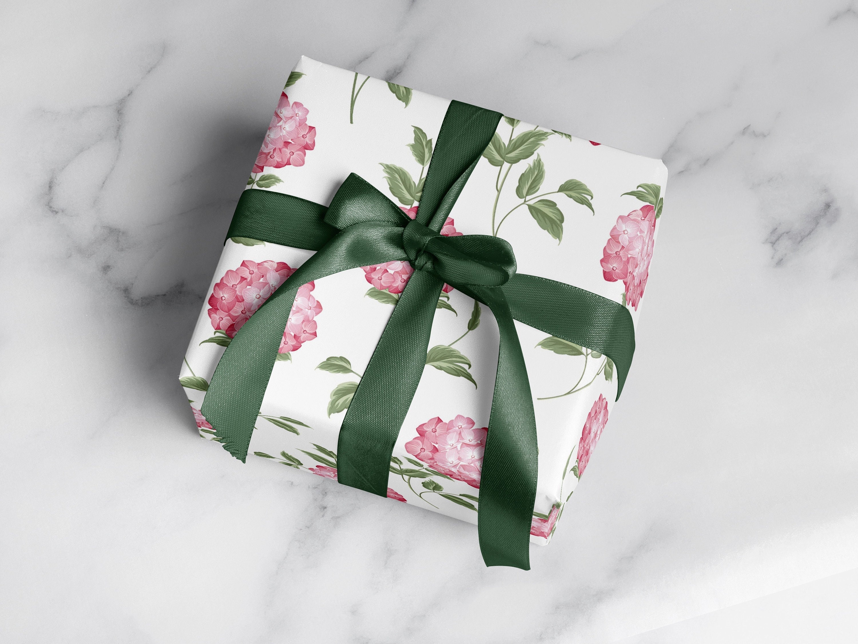 Pink Flower And Buzzy Bee Wrapping Paper,Mothers Day Gift Wrap,Birthday Wrap.