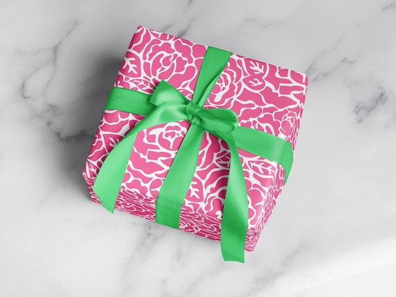 Wrapping Paper: Pretty in Pink gift Wrap, Birthday, Holiday, Christmas 