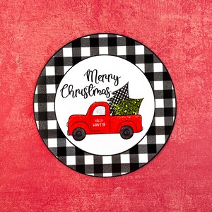 Merry Christmas Sticker, Christmas Decor for Car, Christmas Gift for Coworker, Country Christmas, Stocking Stuffer for Mom, Cozy Season