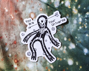 Tú eres tu universo - Pegatina de tinta de meditación