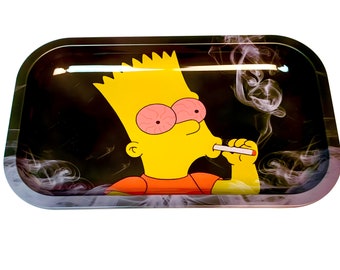 RollingTray « Smoking Beard » pour cigarettes et joints - Plateau à rouler le tabac - Accessoires cannabis - Cadeau fumeur