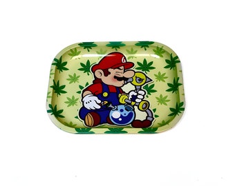 RollingTray "Its me - High Master Mario" für Zigaretten und Joints - Tabak Rolltablett - Cannabis Zubehör - Raucher Geschenk