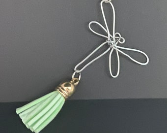 Wire Wrapped Dragonfly Keychain