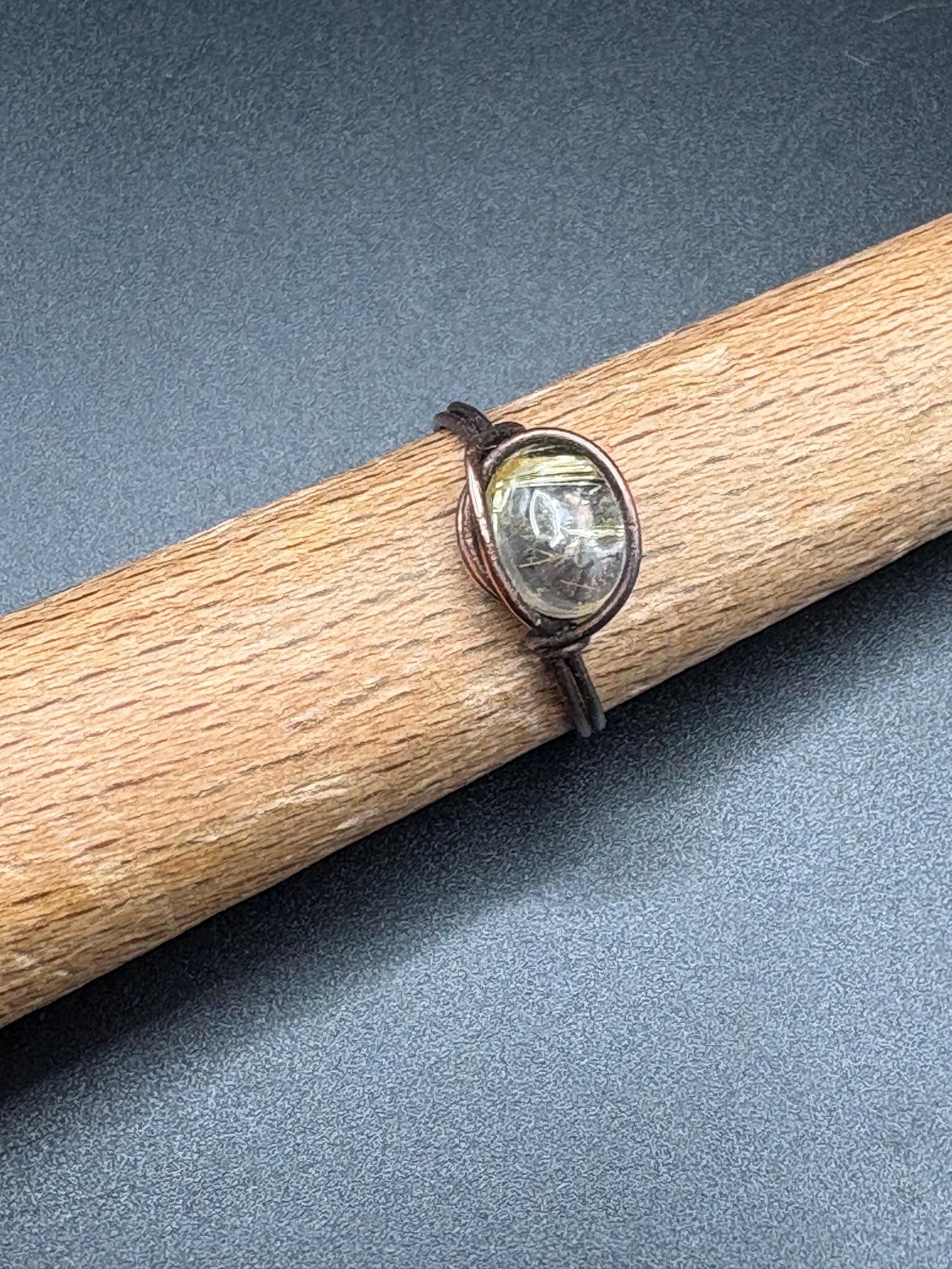 Handmade Wire Wrapped Gemstone Rings | Copper, Lapis, Quartz, Jasper Boho Style image 4