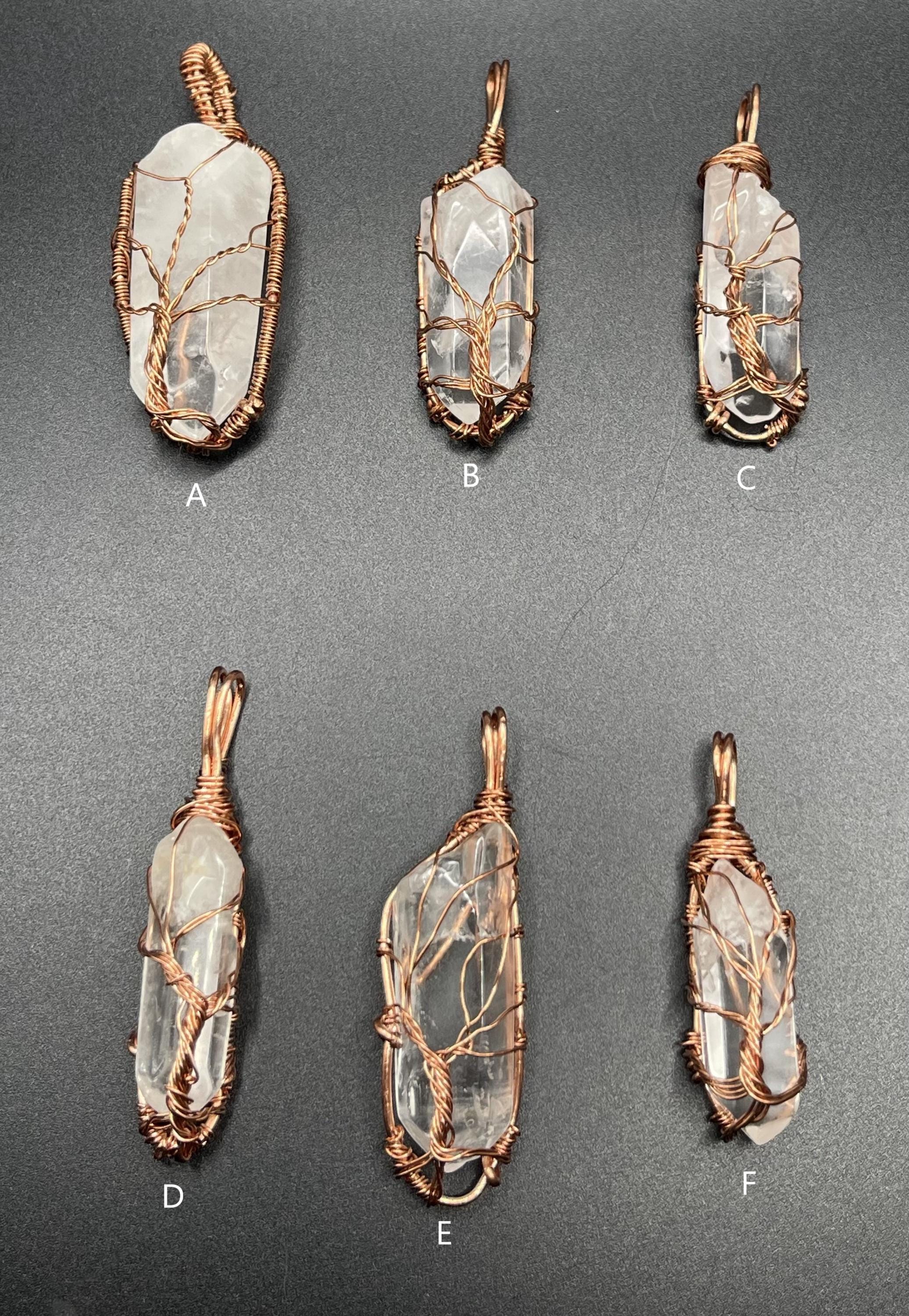 Tree of Life Clear Quartz Pendant | Healing Crystal Jewelry image 2