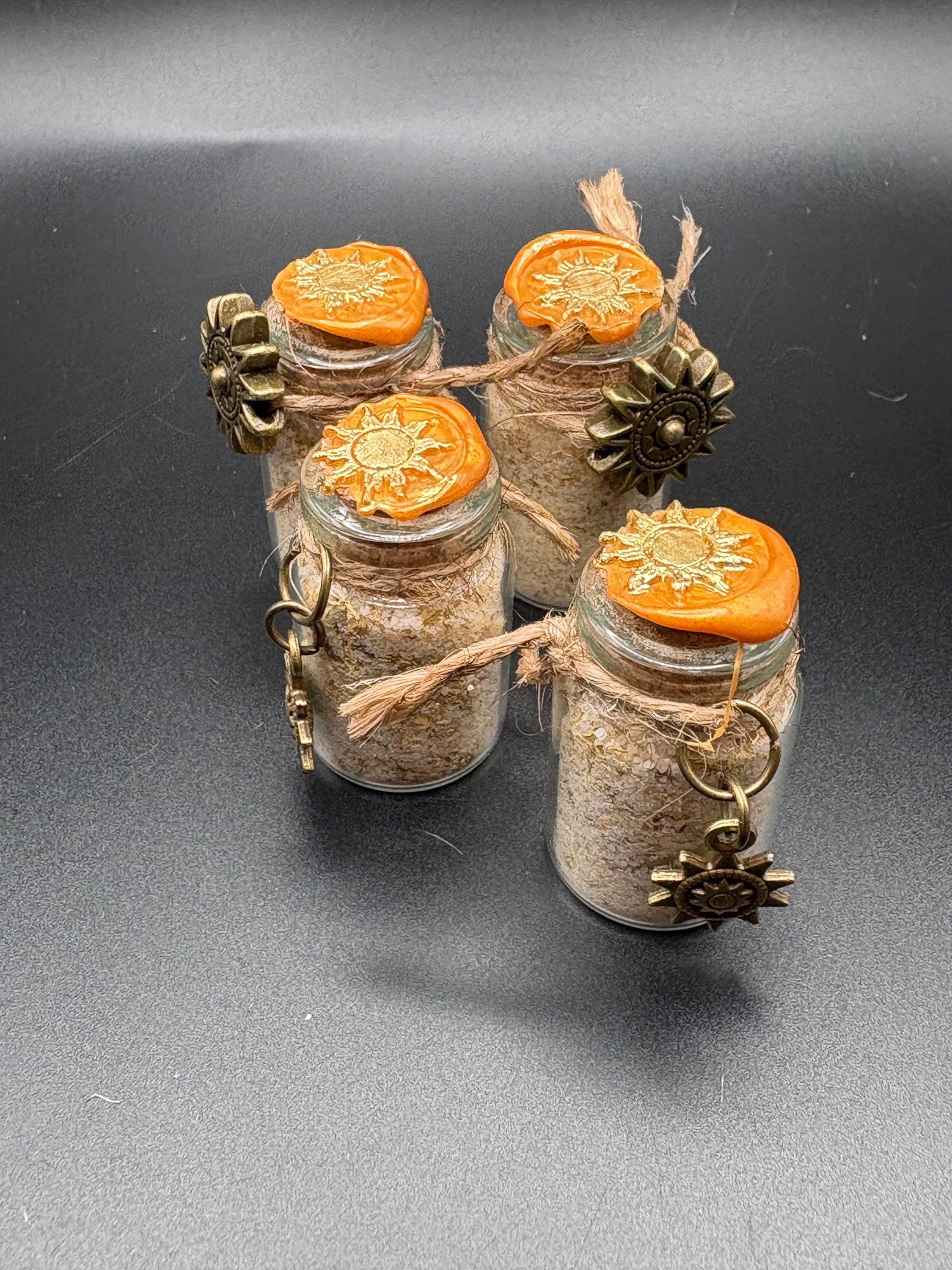 Sun Salt Ritual Jar | Solar Blessing Blend with Botanicals, Essential Oils, Altar Decor image 8