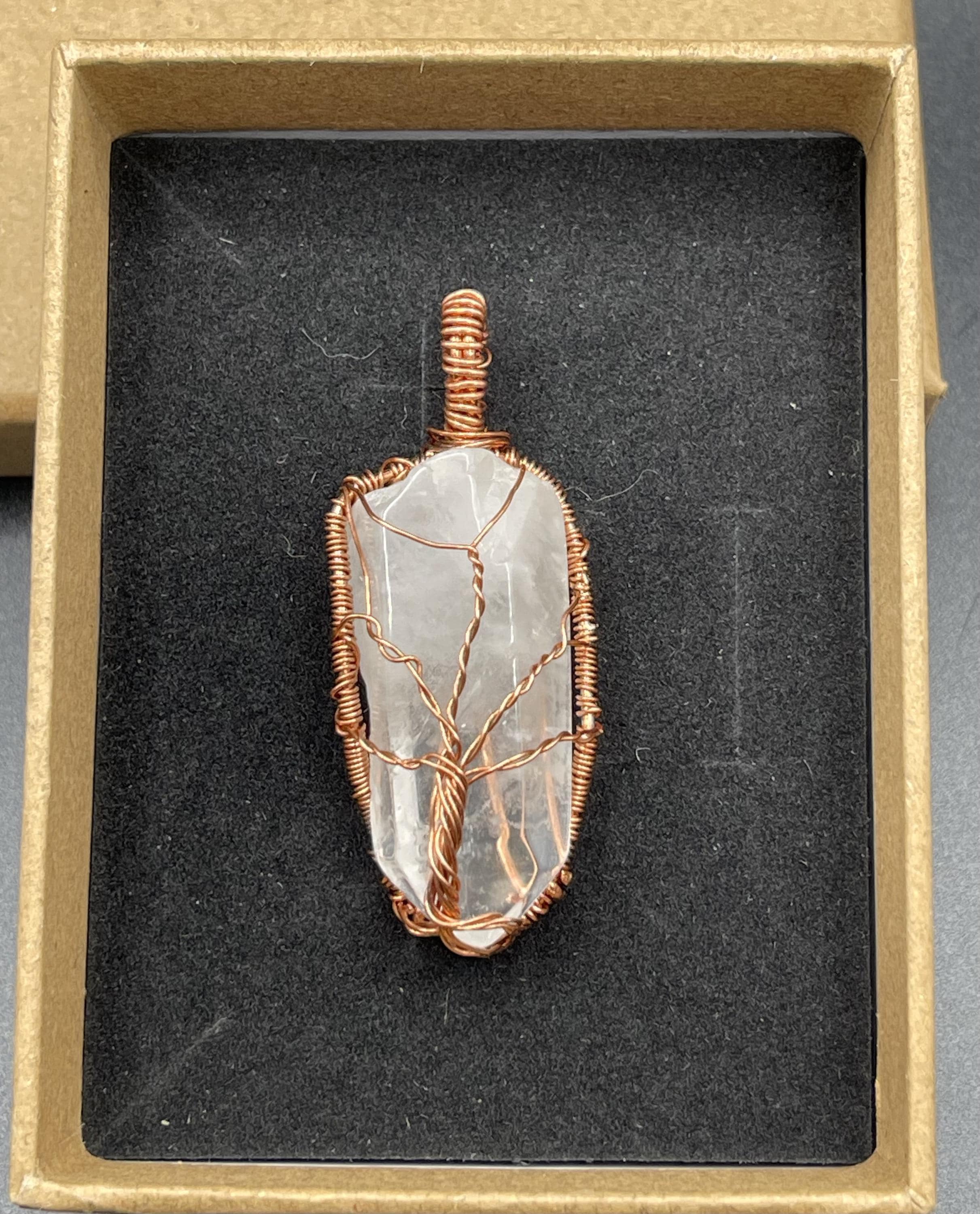 Tree of Life Clear Quartz Pendant | Healing Crystal Jewelry image 3