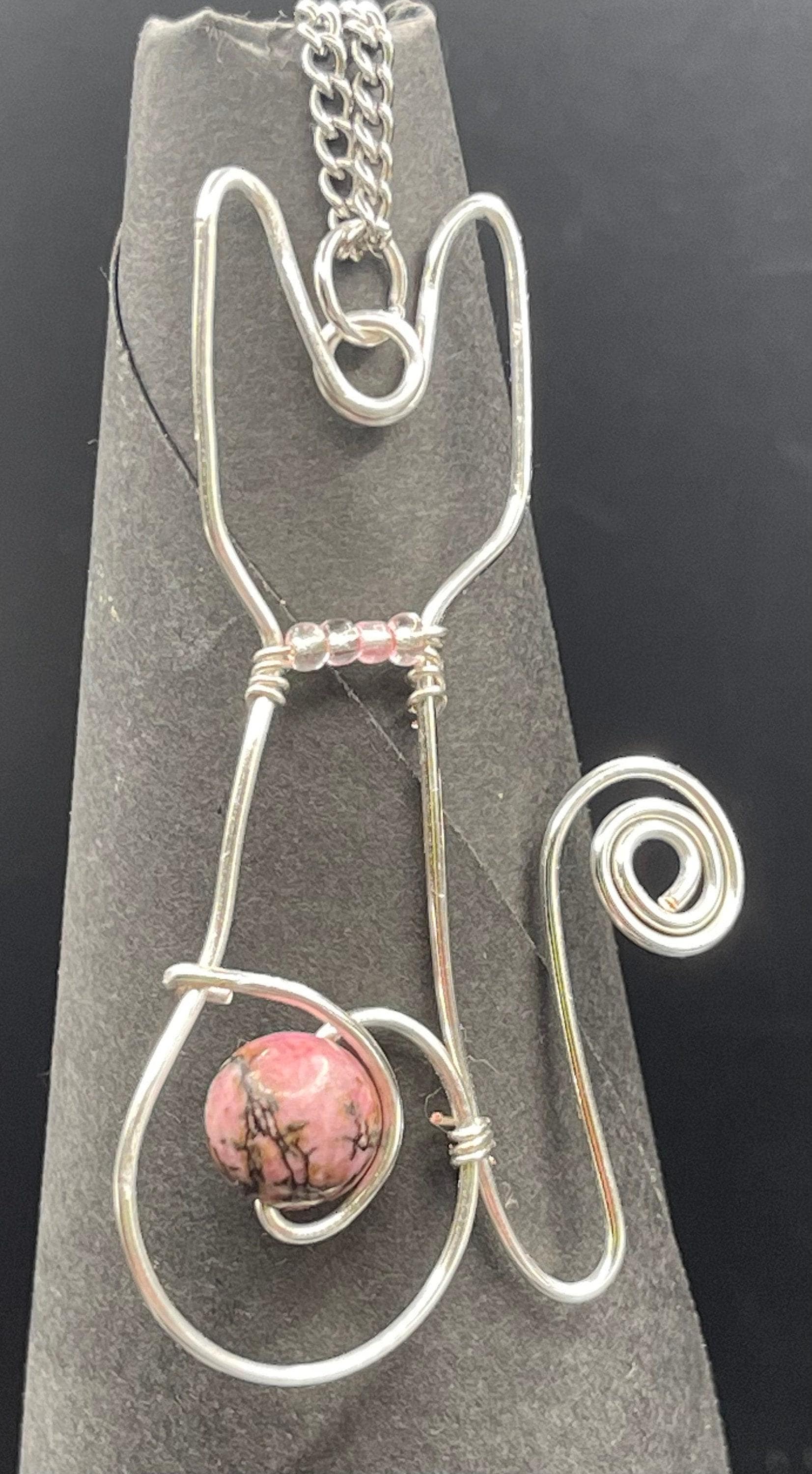 Whimsical Wire Wrapped Kitty Cat Pendant image 6