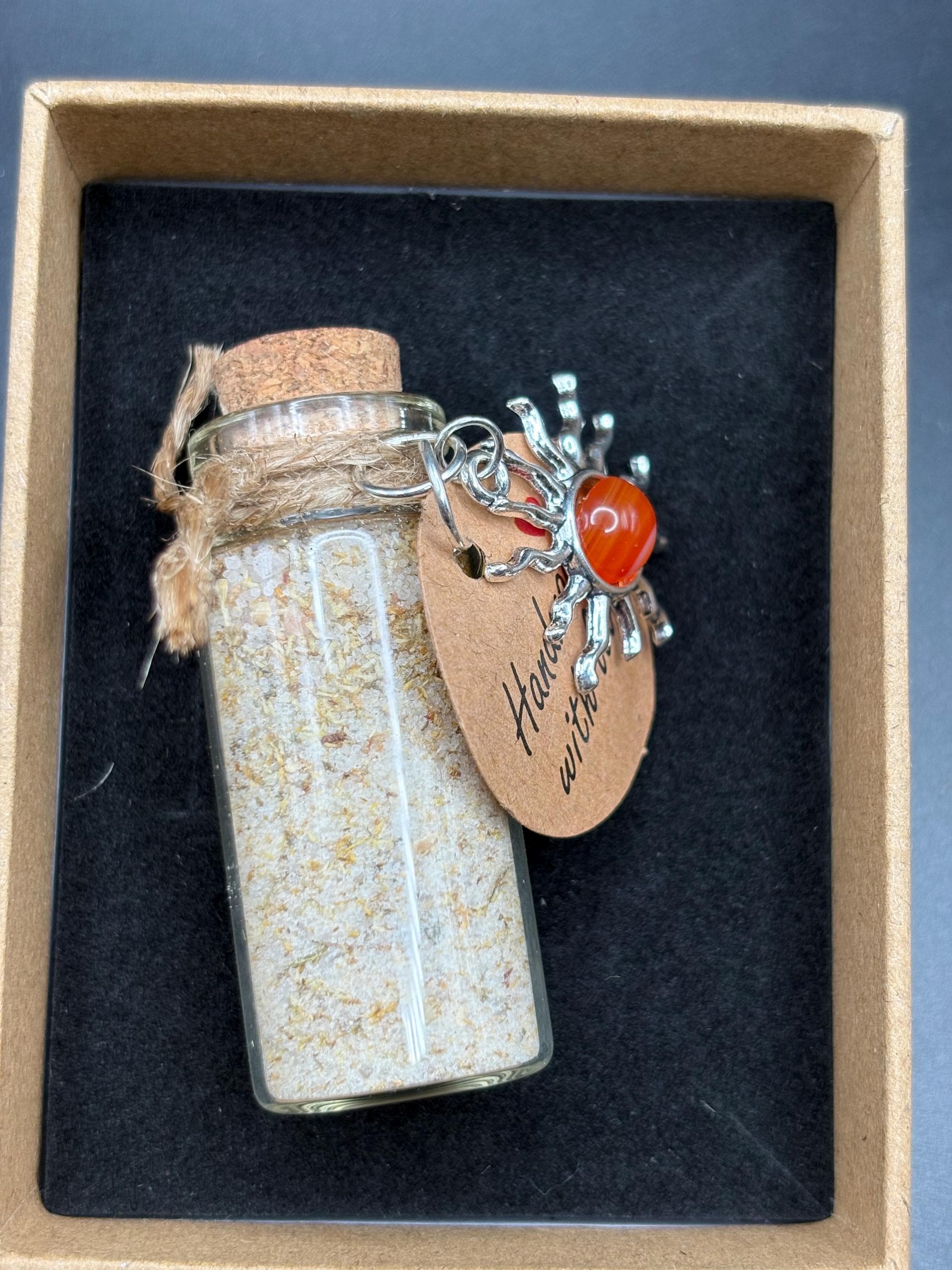 Sun Salt Ritual Jar | Solar Blessing Blend with Botanicals, Essential Oils, Altar Decor image 6