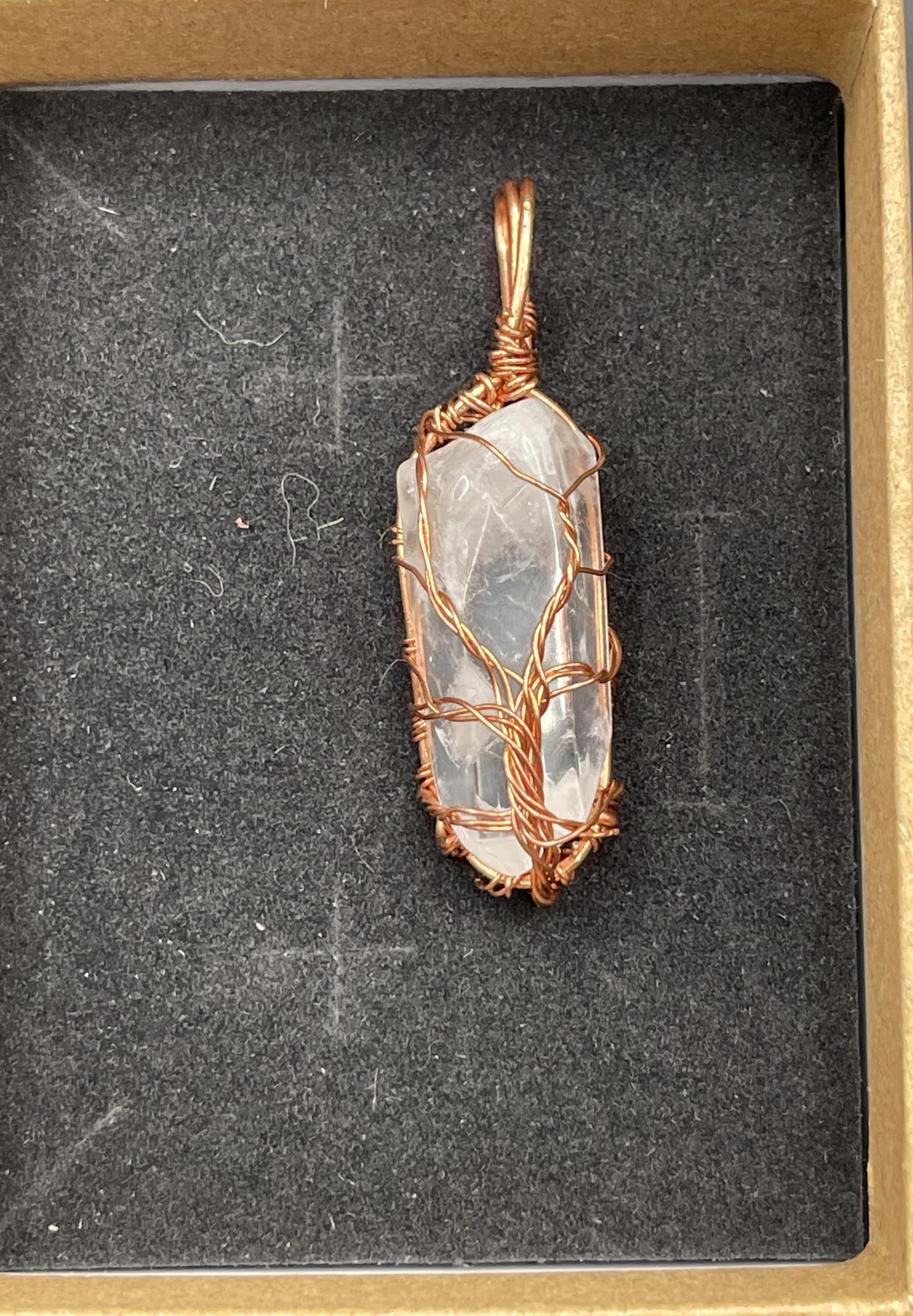 Tree of Life Clear Quartz Pendant | Healing Crystal Jewelry image 7