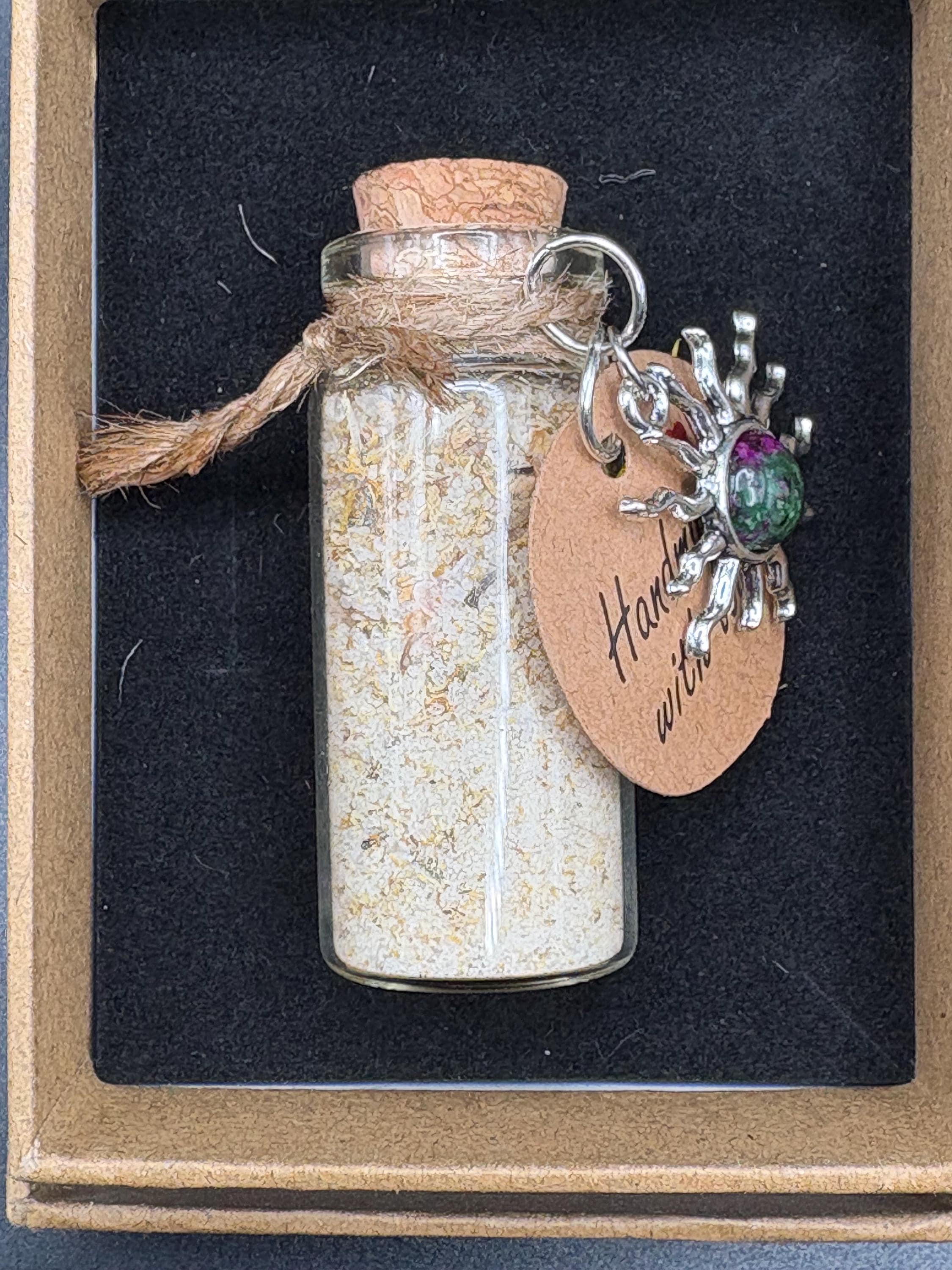Sun Salt Ritual Jar | Solar Blessing Blend with Botanicals, Essential Oils, Altar Decor image 3