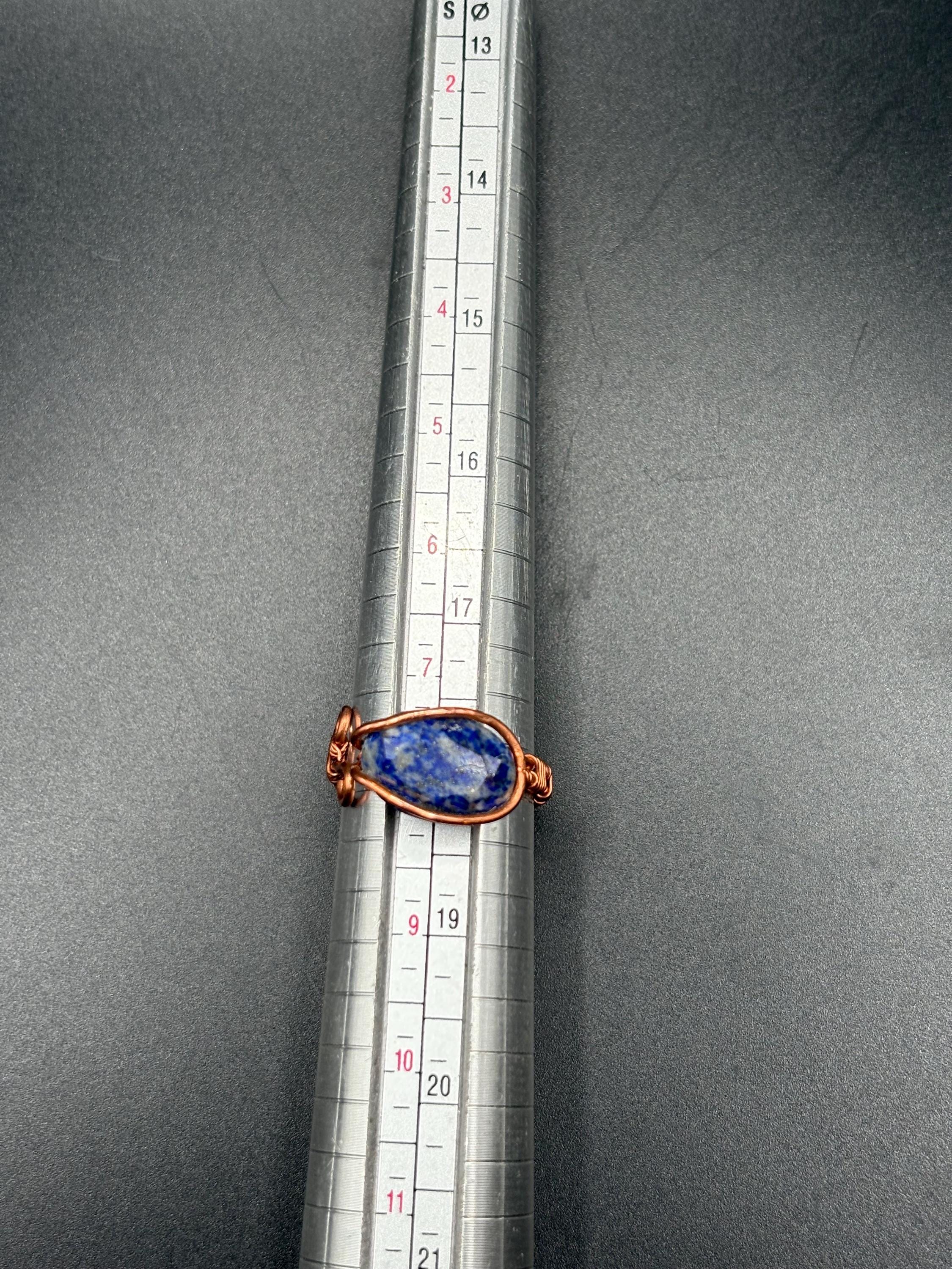 Handmade Wire Wrapped Gemstone Rings | Copper, Lapis, Quartz, Jasper Boho Style image 10