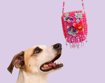 3D Floral Beaded Pet Pouch & Treat Bag Holder x Best in Show Collection