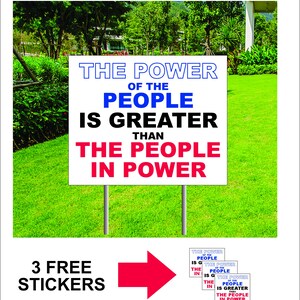 Deporting US citizens sign. Anti Trump sign. Comes with 3 FREE stickers. Time to show support for this country afbeelding 9