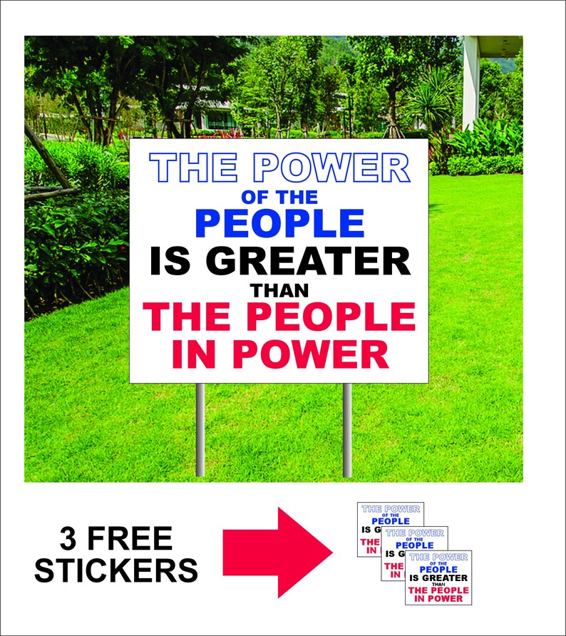 Deporting US citizens sign. Anti Trump sign. Comes with 3 FREE stickers. Time to show support for this country afbeelding 9