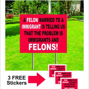 Deporting US citizens sign. Anti Trump sign. Comes with 3 FREE stickers. Time to show support for this country afbeelding 10