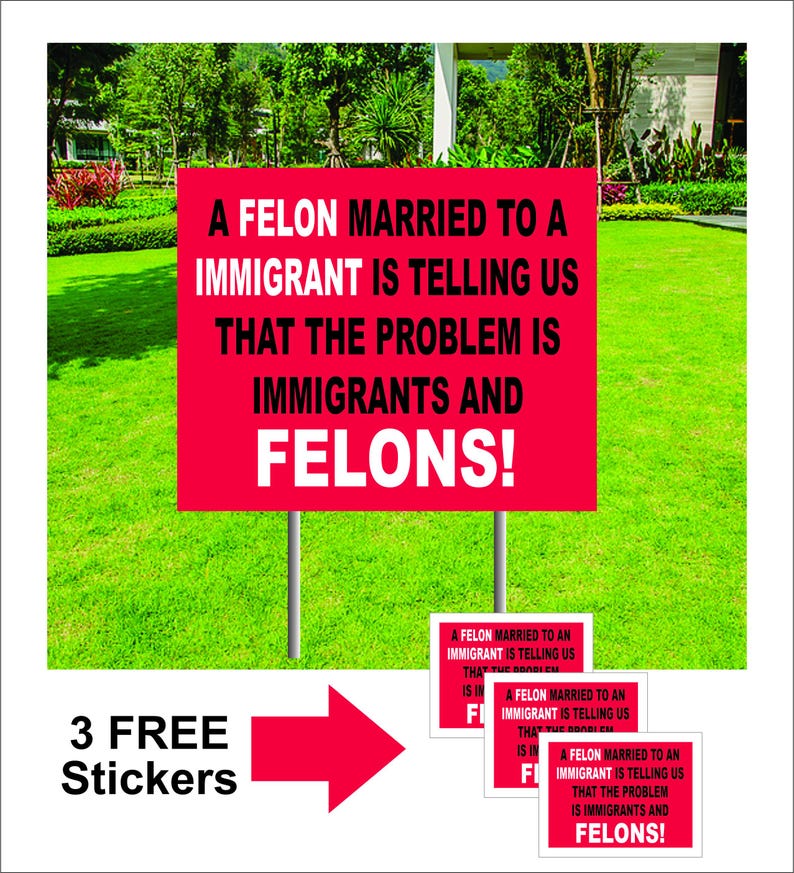 Deporting US citizens sign. Anti Trump sign. Comes with 3 FREE stickers. Time to show support for this country afbeelding 10