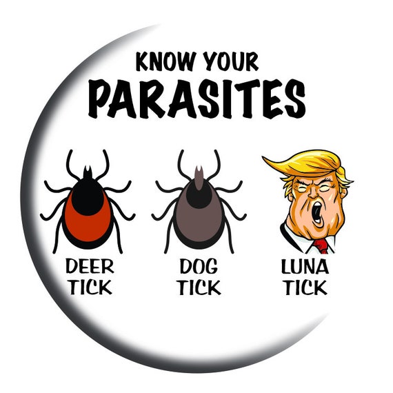 Our "Parasite" pin back buttons are beautiful WITH free STICKER
