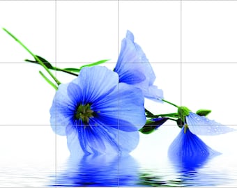 Blue flowers printed on ceramic tile for that perfect gift