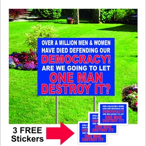 Deporting US citizens sign. Anti Trump sign. Comes with 3 FREE stickers. Time to show support for this country afbeelding 8