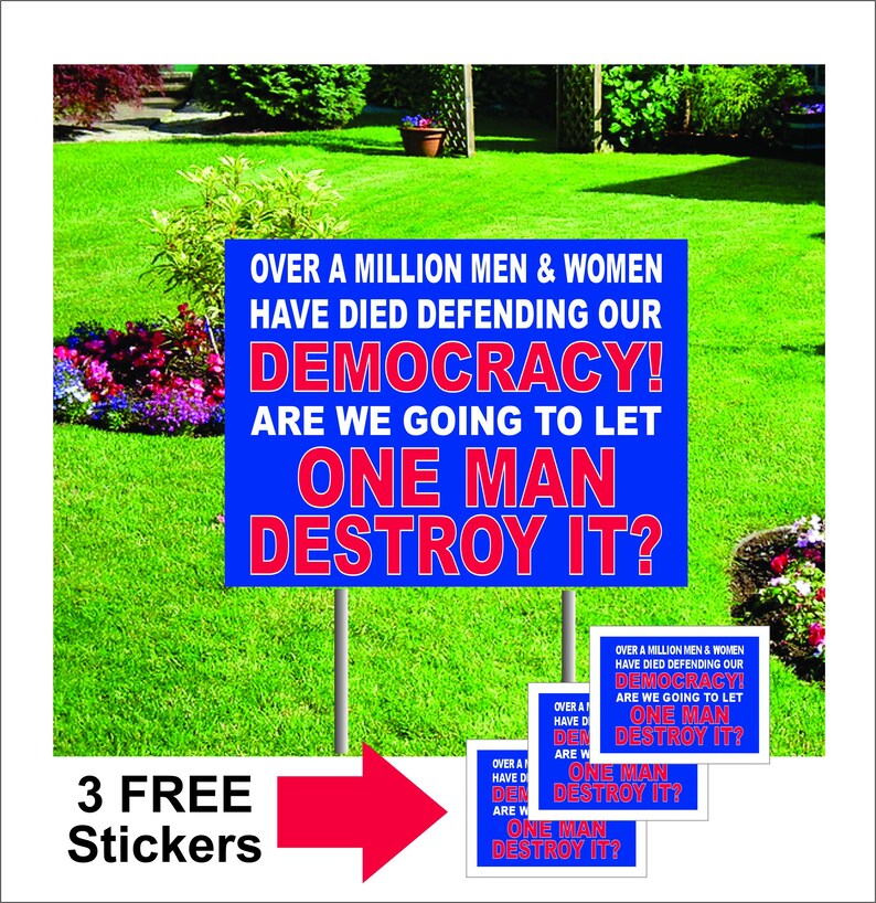 Deporting US citizens sign. Anti Trump sign. Comes with 3 FREE stickers. Time to show support for this country afbeelding 8