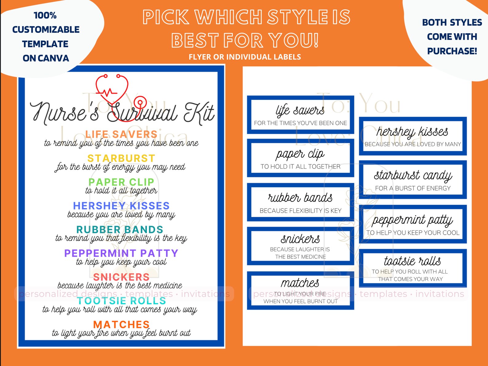 Nurses Week Survival Kit Template & Printable RN Week Healthcare