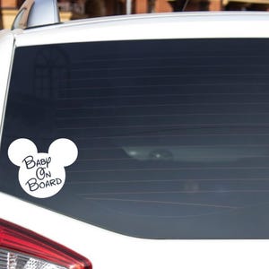 Naklejka na samochód „Baby On Board”, naklejka winylowa, naklejka, słodka naklejka „Baby On Board” – wiele kolorów i rozmiarów