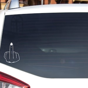 中指デカール、車用デカール、窓用デカール、ラップトップ用デカール、中指ステッカー