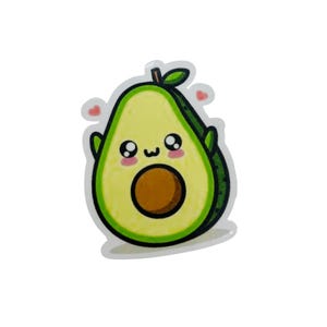 Cute Waterproof Avocado Sticker