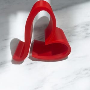 Suporte para celular em formato de coração | Suporte para smartphone impresso em 3D com PLA, acessório de mesa imagem 6