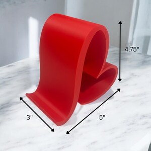 Suporte para celular em formato de coração | Suporte para smartphone impresso em 3D com PLA, acessório de mesa imagem 3
