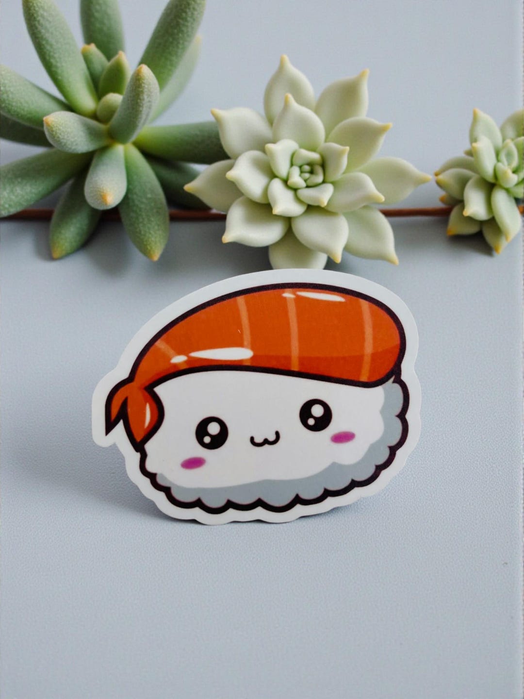 Kawaii Sushi Sticker - Waterproof Food Decal - Etsy