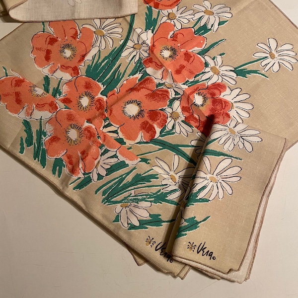 Vintage Vera Napkins Etsy