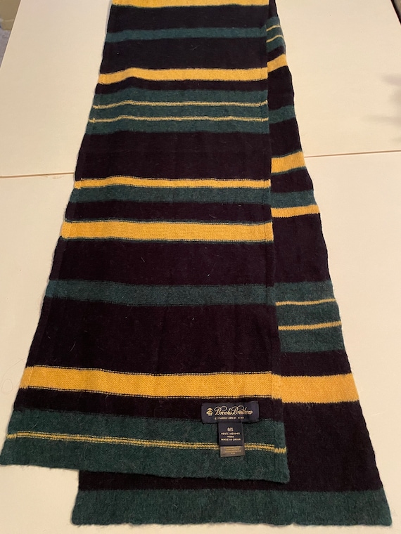 Brooks Brothers Merino wool striped scarf