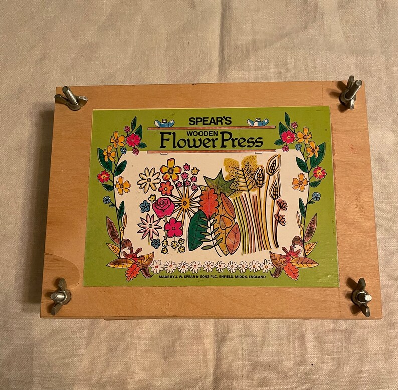Vintage Spears Wooden Flower Press England Etsy