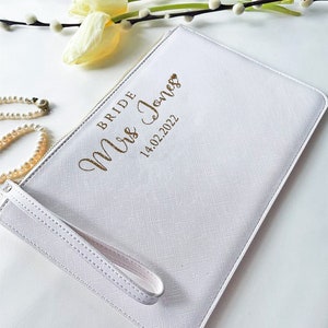 Borsa da matrimonio personalizzata, pochette da sposa personalizzata, regali per damigella d'onore Pochette da damigella d'onore personalizzata, regalo di nozze personalizzato immagine 2