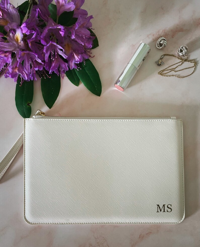 Personalised clutch bag bride, Bride to be Clutch Bag,Personalised wedding gifts,Personalised Bridesmaid Clutch Bag,Mothers Day Gift White