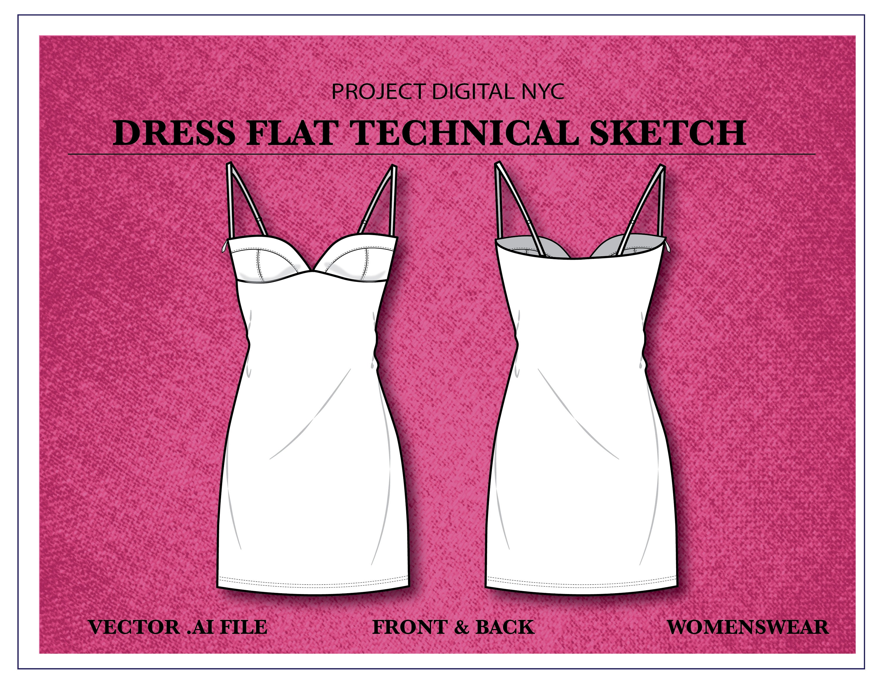 Buy Dress Flat Drawing Online In India  Etsy India