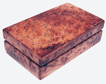Thuya wooden box Hand Carved Wooden Multipurpose Keepsake Jewelry Decorative Art Box Storage Organizer ( wood Box ,Antique )