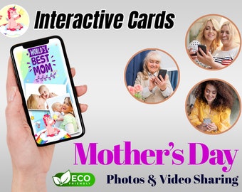VIP Mother's Day Interaktive Karten COMBO. Einhörner-Thema. Umweltfreundlich. Unbegrenzt verwendbar. Nach Kauf 5 bis 10 min einsatzbereit. Kostenlos testen!
