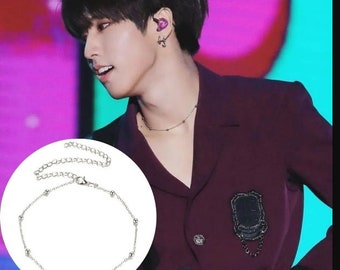 【VVV】HIGHTEEN HEART RING CHAIN CHOKER▲STRAYKIDS着用 VVV】HIGHTEEN HEART RING CHAIN CHOKER△STRAYKIDS着用