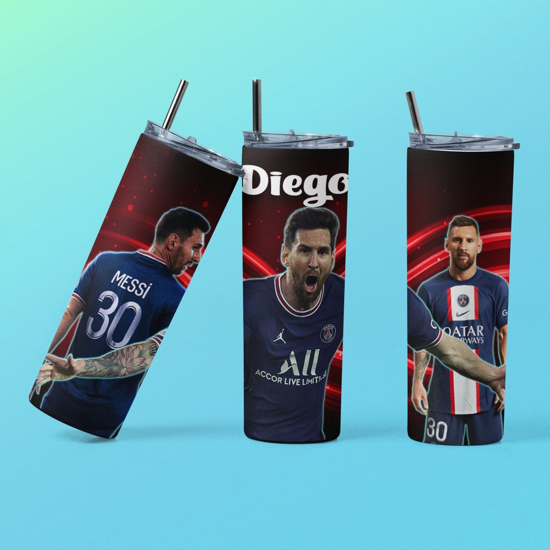 PSG Leo Messi Tumblers, Futbol, Soccer Fan, Gifts for Him. Etsy