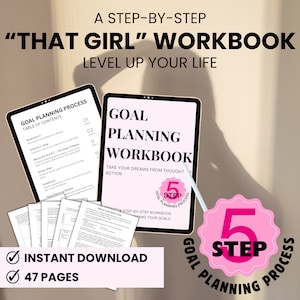 Goal Planning Workbook, Goal Planner, That Girl Planner, Become That Girl, Digital That Girl Planner, Glow Up Planner, It Girl Planner