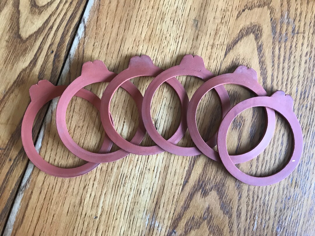 6 Vintage RUBBER SEALING RINGS for Glass Mason Atlas Presto Etsy