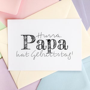 Postcard Dad's Birthday | Card in black and white | Birthday card for Dad